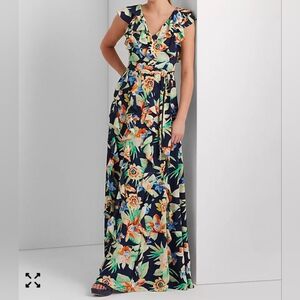 Lauren Ralph Lauren Georgette Floral Gown